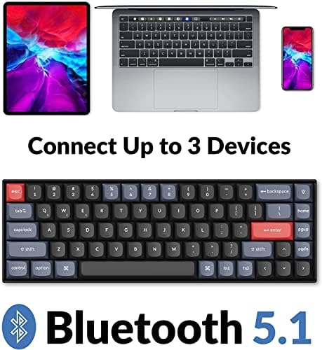 Keychron K6 Pro QMK/Безжична Ръчна клавиатура VIA, Адаптивни Програмируеми Жични клавиатура Макро с възможност за гореща замяна със