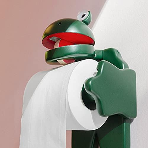 Лающая 13-инчов Жаба Държач за Тоалетна Хартия, монтиран на стената стойка За Съхранение на Цветна Тоалетна Хартия В Банята Жаба, Самозалепващи