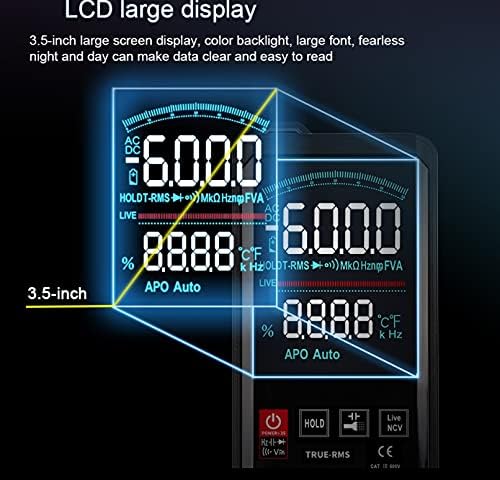 Мултицет със сензорен екран SJYDQ Автоматичен Цифров Мултицет на 6000 Броя Интелигентно Сканиране на Измерване на променлив и постоянен