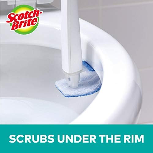 Лопатки за почистване на тоалетни чинии Scotch-Brite, пълнители за Еднократна употреба с вграден алтернативни белина, Премахване на петна