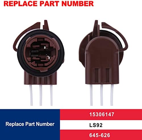 Комплект за ремонт на предварително свързани цяло и кабели (2 бр), Лампи 3156 3157 LED/Стандарт Заменя 15306147 LS92 645-626 Гнездо