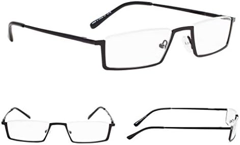 Очила за четене в полукръгла рамки Gr8Sight от 3 теми с кутия пролетта панти +1,75