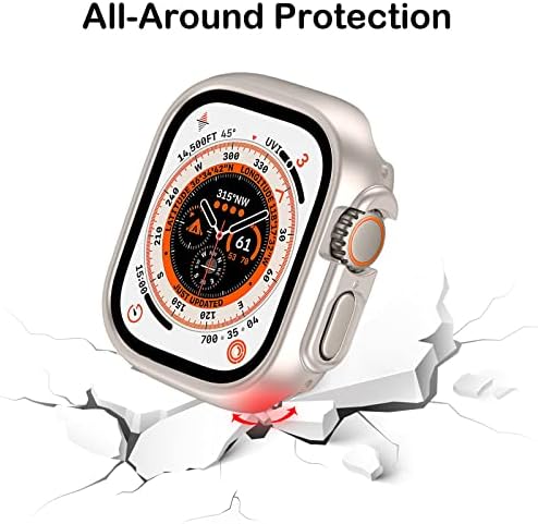 Калъф Bougraite 10 Pack за Apple Watch Ultra 49 мм, Здрава Броня с твърда рамка от КОМПЮТЪР, устойчив на удари Защитен калъф със защита от надраскване твърд диск, КОМПЮТЪР, Съвместим