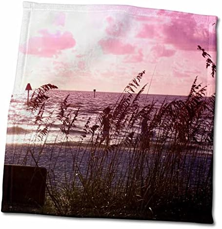3D Абстрактен пейзаж Рози Флорен - Розово море - Кърпи (twl-11477-1)
