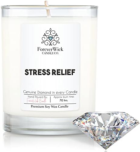 Свещ за облекчаване на стреса Foreverwick |Подарък Свещ с Диаманти | Релаксиращ аромат на Свещи | Ароматерапевтическая Свещ за баня,