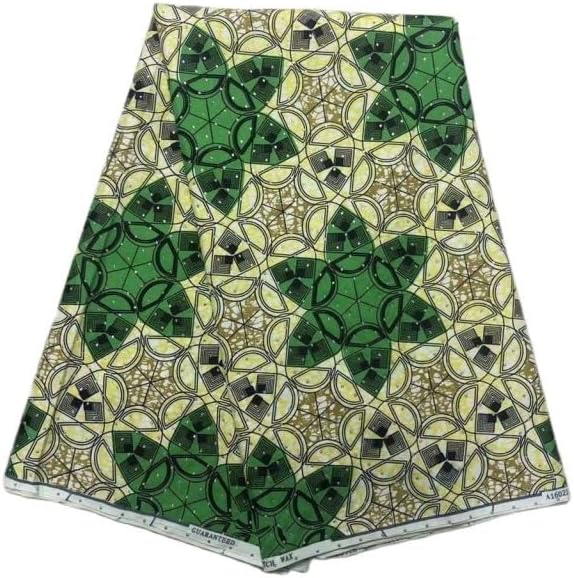 46-47 инча Ширина Истински восък Анкара за тъкани Текстил за рокли, Памук Африканска плат с восъчен принтом и камъни за Шиене