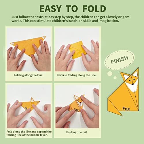 Комплект за оригами от хартия 300 хартиени ивици във формата на звездички и 192 едностранно ярки лист хартия - 60 цветни проекти