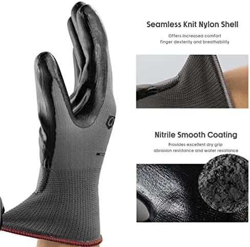 Работни ръкавици ANDANDA, Smart Touch, 3D Comfort Stretch Fit, Работни ръкавици, с нитриловым покритие и дръжка, на Безшевните