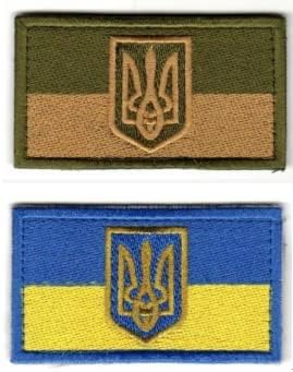 2 елемента Знаме на Украйна, Тактическа Превръзка на Ръката, Бродирани Ленти, Значки, Морал, Тактика, Военна Нашивка с Бродерия,
