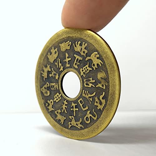[Медни монети Зодиакальных Клюки] Древни монети От Чиста Мед 42 мм Стоки за дома