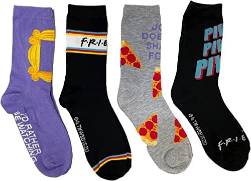 Чорапи Унисекс за възрастни от 4 опаковки Friends Pivot Crew Socks