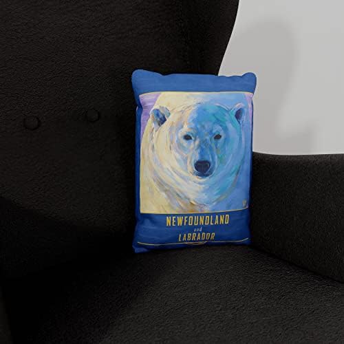 Полярната мечка Нюфаундленд и Лабрадор, Холщовая възглавници за дивана дома и офиса, изпълнена с маслени бои на художника Кари Plc 13