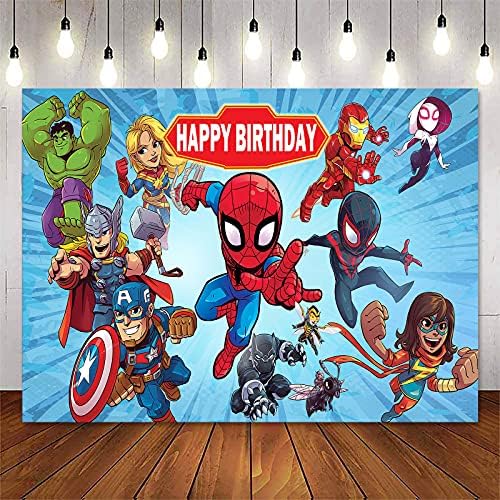 Cartoony Супергерой спайдър-Фонове Avengers на Фона на Рожден Ден и за Душата на Детето Вечерни Аксесоари Банер Фон За Снимки Подпори