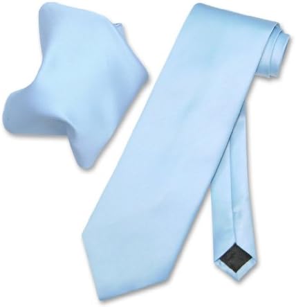 Vesuvio Наполи Монофонични Детска вратовръзка на Сини и Носна Кърпичка Мъжки Комплект Вратовръзка на шията