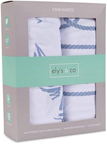 Ely's & Co. Чаршаф за легло от Futon трикотаж в 2 опаковки, за момче или Момиче (Сив на грах)
