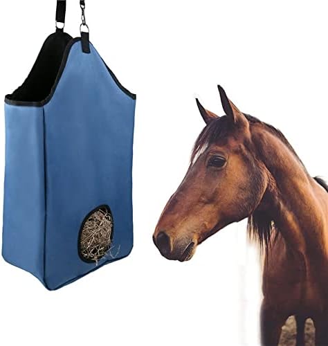 WCDJOMOP Чанта за сено с бавна сервиране, за коня - Голяма чанта за сено за Хранене 600D Найлон чанта за Сено за Конете, Здрав