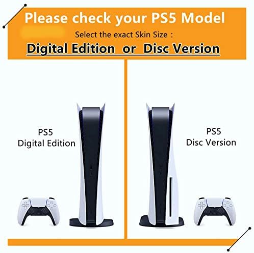 MOTOT FXCON за PS5 Skin Disc Edition & Digital Edition на Конзолата и контролера винил джоба, защитен от надраскване, съвместим с PS5 184303,
