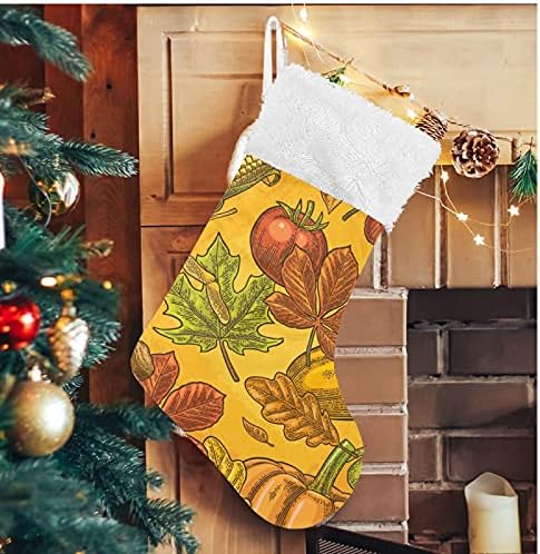 Коледни Чорапи ALAZA за Деня на Благодарността, Реколта Класически Персонализирани Големи Чорапи, Бижута за Семейни Тържества, декорация