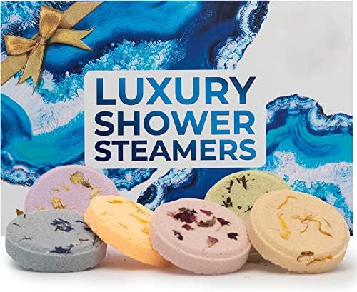 Котел за душ -Ароматерапевтические подаръци за жени, Комплект от 6 Бомбочек за душ с Етерични масла за облекчаване на стреса