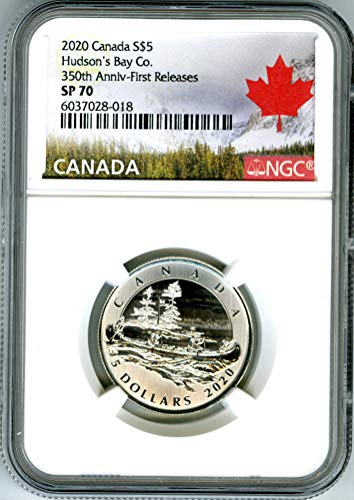 2020 CA Кралския канадски монетен двор на 350-ГОДИШНИНАТА на КОМПАНИЯТА Canada HUDSONS BAY CO за ПЪРВИ път ПУСКА СРЕБЪРНА ПРУФ СТОЙНОСТ