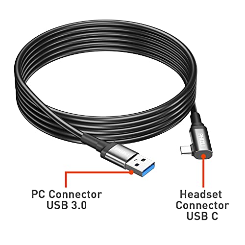 USB кабел C 6 метра, кабел за Свързване Високоскоростен Пренос на данни и кабел за бързо зареждане, който е Съвместим със Слушалки
