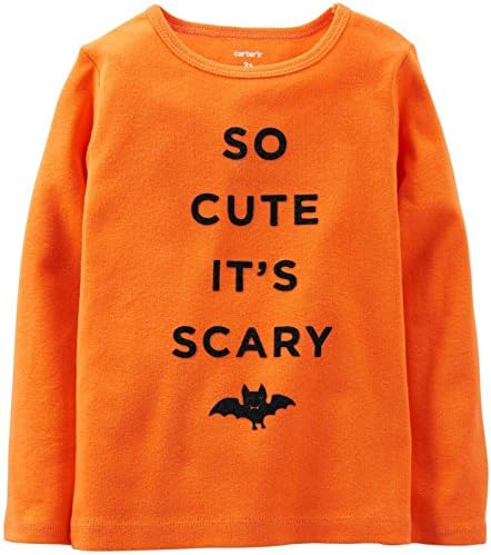 Тениска Carter's Сладурско & Scary Tee (Детска) - Orange-3 месеца