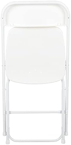 Пластмасов сгъваем стол от серията Flash Furniture Херкулес™ - Бял - 10 опаковки с Тегло от 650 килограма Удобен стол за провеждане
