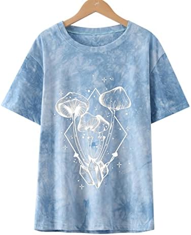 Дамски Ежедневни Ризи с равен брой гласове-боя, Реколта Ризи с Графичен Модел, за Свободни Блуза, Пуловер с Растително Принтом