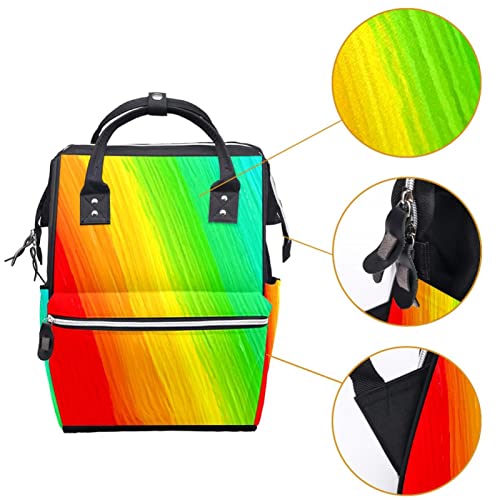 Раница-чанта за памперси LORVIES Rainbow, Мултифункционален Пътен Раница Голям Капацитет