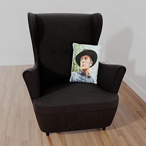 Мека мебел възглавница от изкуствена велур Gary Cooper - Friendly Persuasion с рисунки на художника Майк Беннетта 13 x 19.