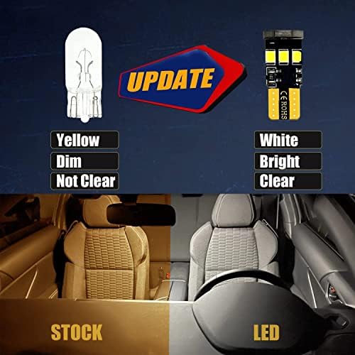 12 БР. Led Комплект вътрешно осветление за 2004-2008 Acura TSX Супер Ярък 6000 До Бял Комплект вътрешни led лампи