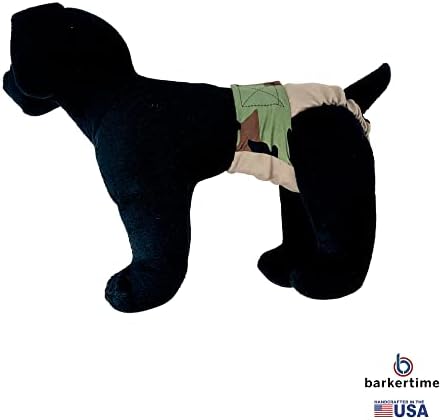 Водоустойчив Пелена за кучета Barkertime Camo on Brown Премиум-клас, XL, с отвор за опашката - Произведено в САЩ