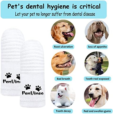 Четка за зъби за кучета PenVinoo RosyLife, четка за зъби за домашни любимци на малки и големи кучета