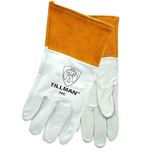 Ръкавици TIG-заварчици Джон Tillman and Co Tillman Small 13 34 с перли и злато Премиум-клас от естествена бебешка кожа, без
