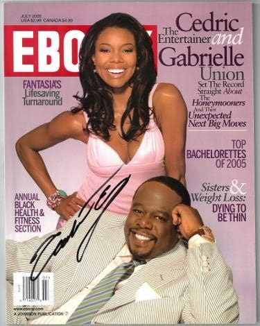 Габриел Юниън подписа договор със списание Ebony Full Magazine Юли 2005 (Без етикет) на корицата - AA38240 (с Седриком Артист)