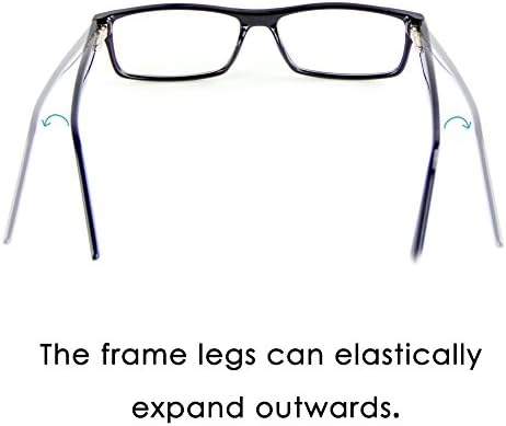 Очила за четене с пружинным тръба на шарнирна връзка Cyxus Blue Light UV Blocking, Анти-Умора на очите, за използване на компютър