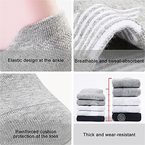 Мъжки Чорапи от памук BAYKUORA, Ежедневни Чорапи до Глезена със средна дължина за мъже, Спортни Чорапи-Кърпи с възглавница, 4 Чифта