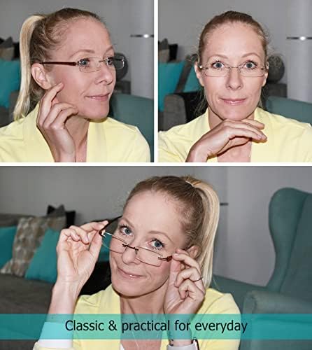 LUR 7 опаковки очила за четене без рамки + 3 опаковки очила за четене в полукръгла рамка (общо 10 двойки ридеров + 1,25)