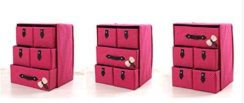 Anncus Три слоя пет кутии, опаковки, кутии бельо сутиен чорапи, кутии за съхранение на козметика сгъваеми кутии за съхранение
