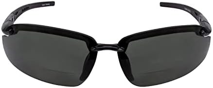 Crossfire Eyewear 2941420 Защитни очила ES5 с 2.0 Диоптриями в Черна Рамка и Дымчатыми Поляризирани лещи