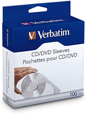 Хартиени втулки за CD/DVD дискове Verbatim-с Прозрачен прозорец 100pk