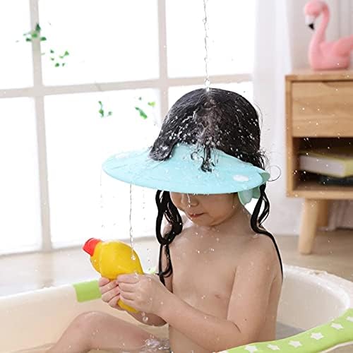 детска шапка за душ teerwere, Шапка за плуване, Капачка за детски шампоан, Детска Силиконова шапка за душ със защитата на ушите, Капачка