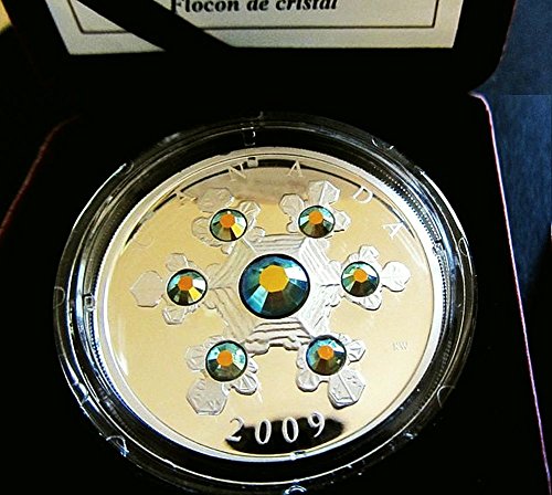 Канада 2008 Кристален Снежинка за 20 долара от Чисто Сребро с аметистовыми кристали Swarovski