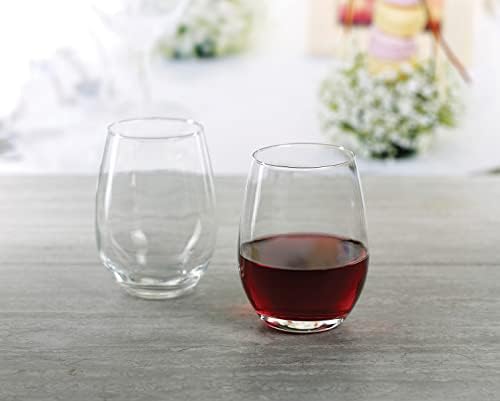 Вино Чаши Circleware Simply за всеки ден без крака, Комплект от 6 Чаши за пиене, Домашна Развлекателна с Трапезария и Посуда за напитки, Стъклени