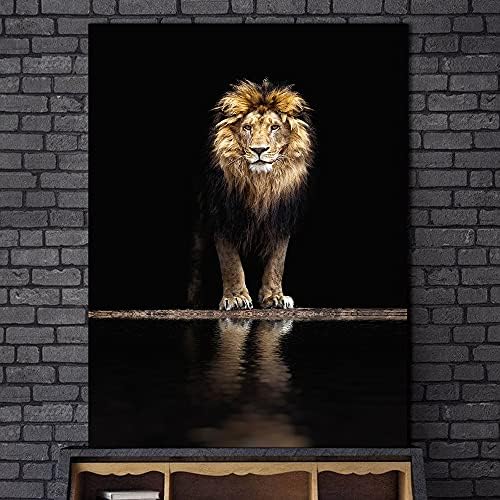 Лъв платно художествени плакати и щампи животни стенно художествено оформяне на картини Африканският лъв платно картини