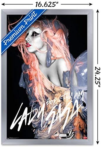 Trends International Lady Gaga - Плакат с Оранжева коса на стената, 22.375 x 34, Premium версия Без рамка