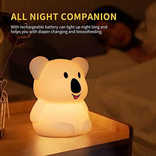 Силиконов Детски лека нощ Xianfei, Преносима USB Акумулаторна Нощна Лампа, 9 цвята, Променящия Цвят, Сензорно Управление, Силиконови Тела