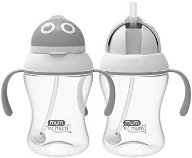 херметически сламени чаша Space Робот за по-лесно пиене мама за мама, 8 грама, за 6 + месеца, 2 опаковки, MM203A
