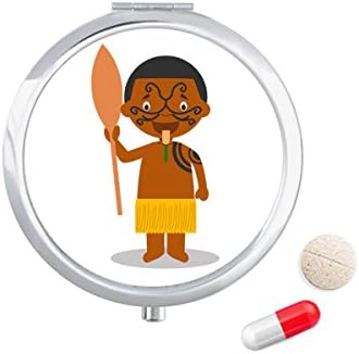 Квантов Черно Нова Зеландия Cartoony Калъф За Хапчета В Джоба Кутия За Съхранение На Лекарства Контейнер Опаковка