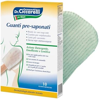 Рукавица за сапун Dr. Ciccarelli Igiene Corpo, готов за употреба, 10 бр.